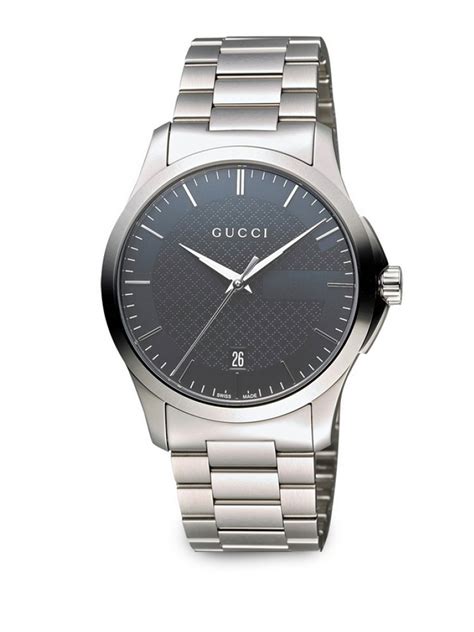 gucci stainless steel watch mens|gucci g timeless watch 40mm.